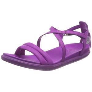 Ecco simpil flat sandals in phlox neon purple size 37